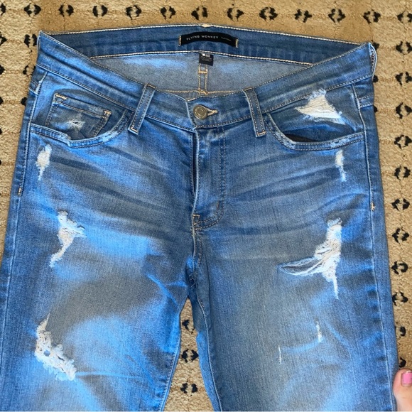 Flying Monkey Ripped Straight Legged Jeans , Like new condition, worn once - Picture 3 of 5